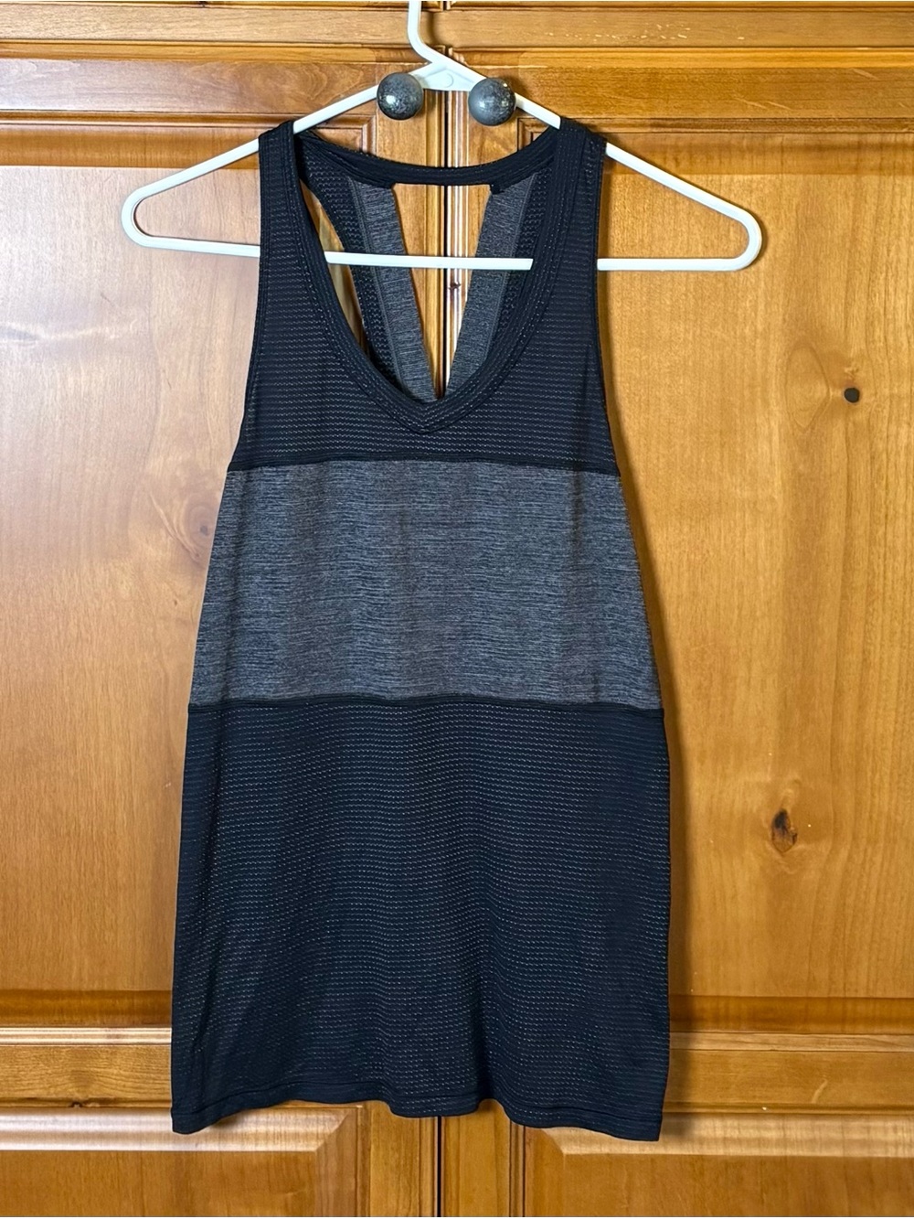 lululemon athletica Black and Gray Racerback Tank - Women